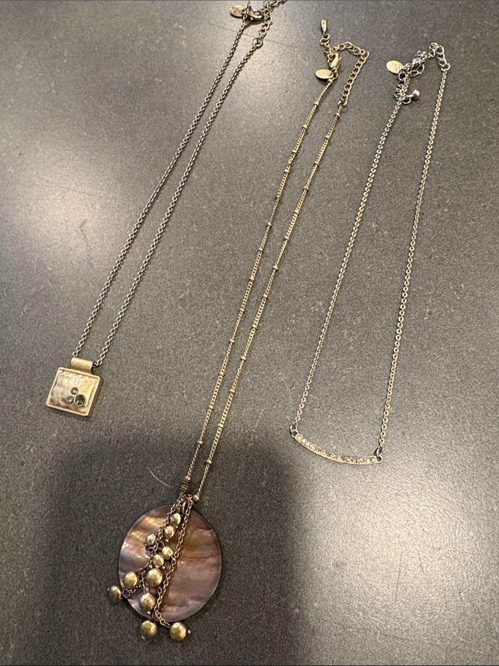Lia Sophia necklace lot -gold tones